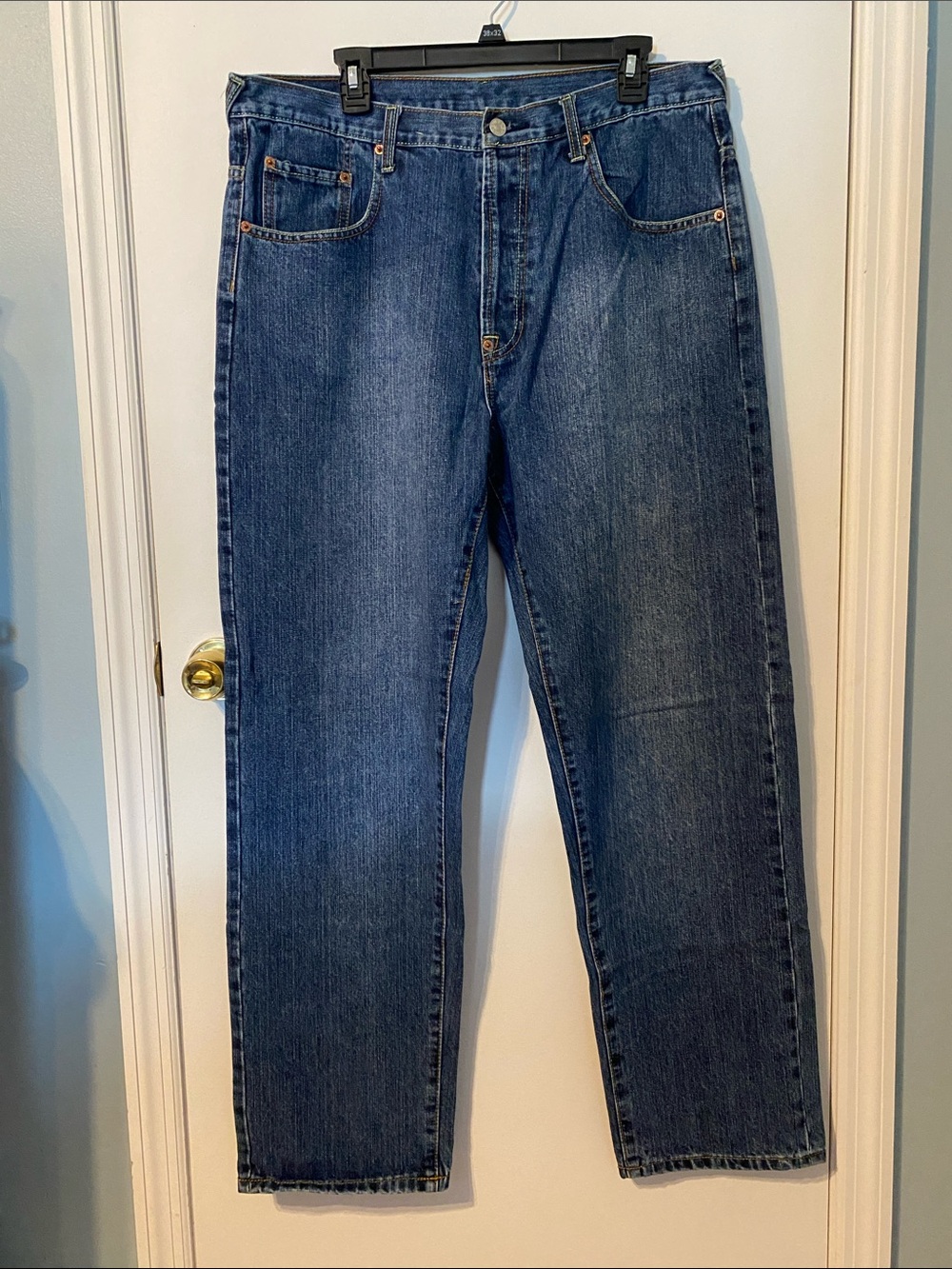 Evisu Men's Classic Straight Jeans in Dark Blue